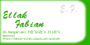 ellak fabian business card